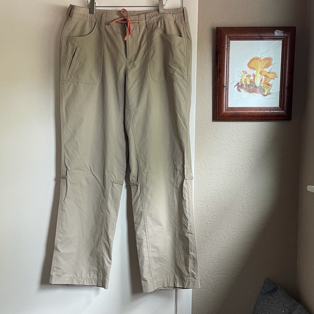 North Face khaki nylon pants
